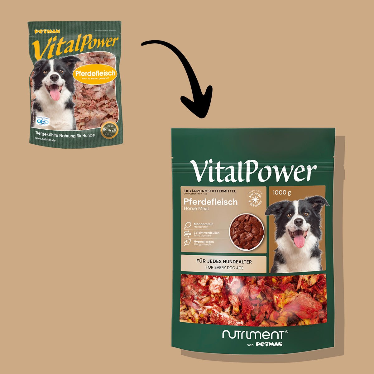 VitalPower Pferdefleisch 1000 g