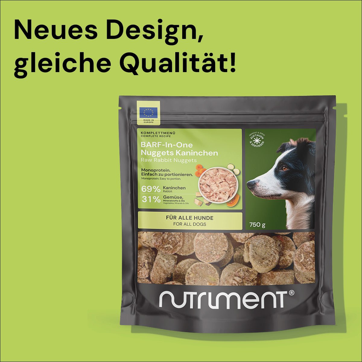 BARF-In-One Nuggets Kaninchen 750 g
