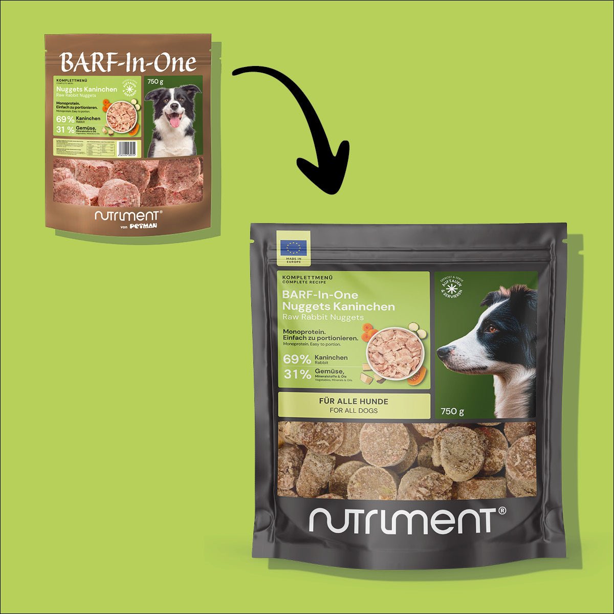 BARF-In-One Nuggets Kaninchen 750 g