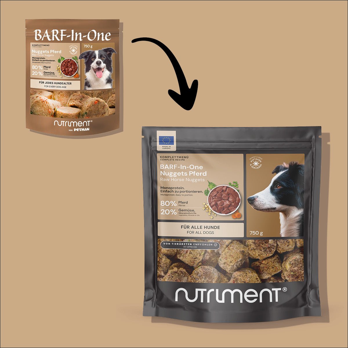 BARF-In-One Nuggets Pferd 750 g