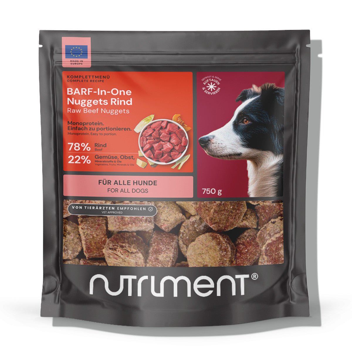 BARF-In-One Nuggets Rind 750 g