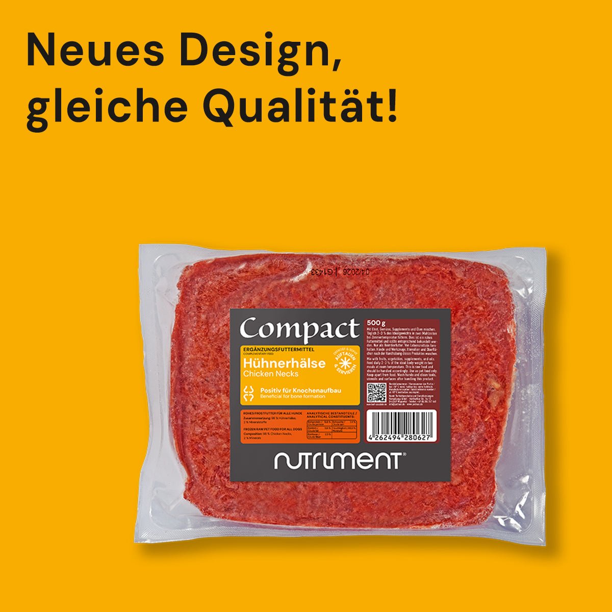 Compact Hühnerhälse gewolft - 500 g