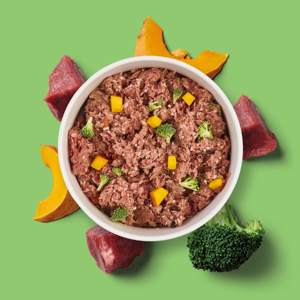 Frischemenü Lamm Hundefutter mit Kürbis und Brokkoli, glutenfrei und schonend gegart