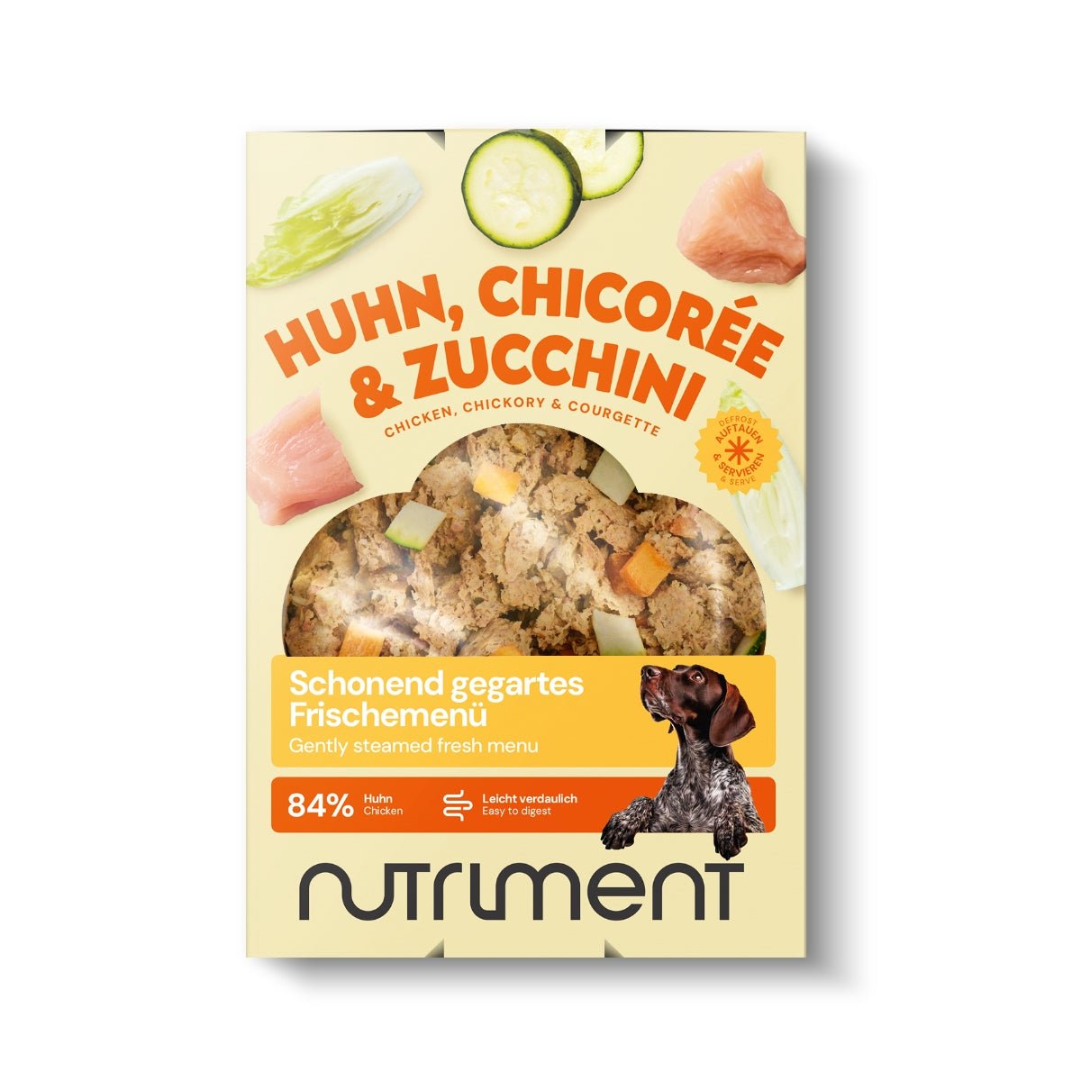 Frischemenü Huhn, Chicorée & Zucchini – 400 g