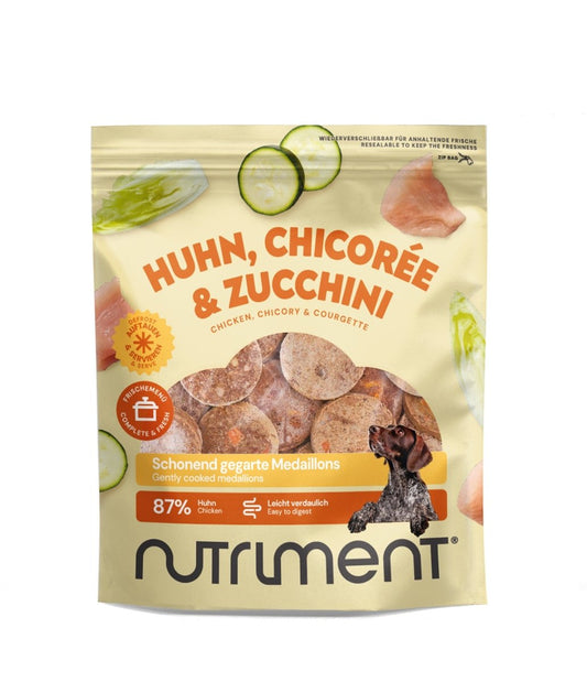 Frischemenü Medaillons Huhn, Chicorée & Zucchini