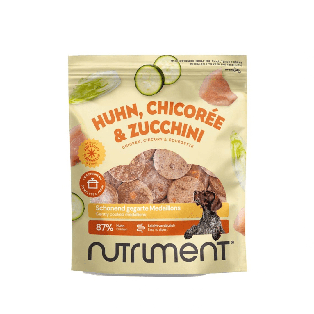 Frischemenü Medaillons Huhn, Chicorée & Zucchini – 800 g