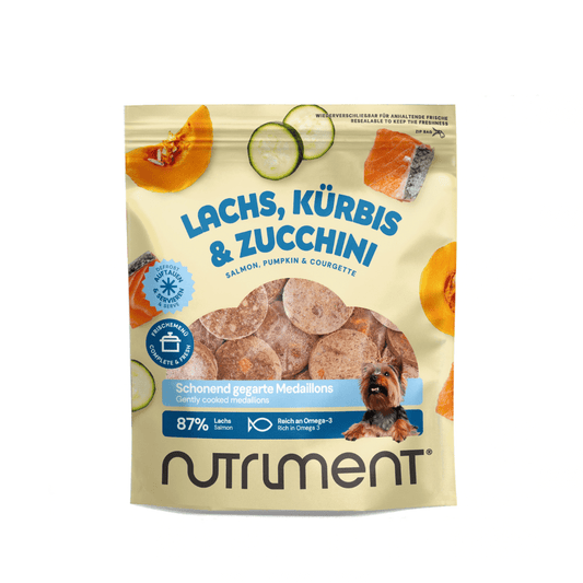 Frischemenü Medaillons Lachs, Kürbis & Zucchini – 800 g
