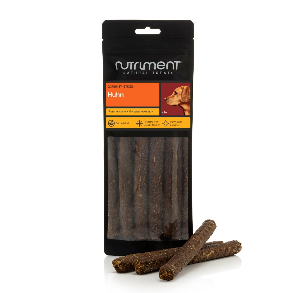 Gourmet-Sticks für Hunde, gesunde proteinreiche Leckerlis aus Huhn, ideal bei Allergien und empfindlichem Magen