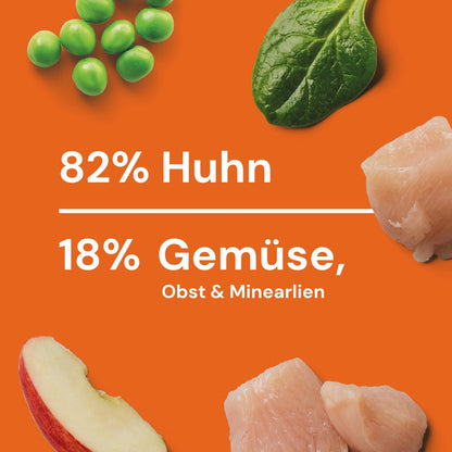Komfort-BARF Menü Huhn, Spinat & Erbsen