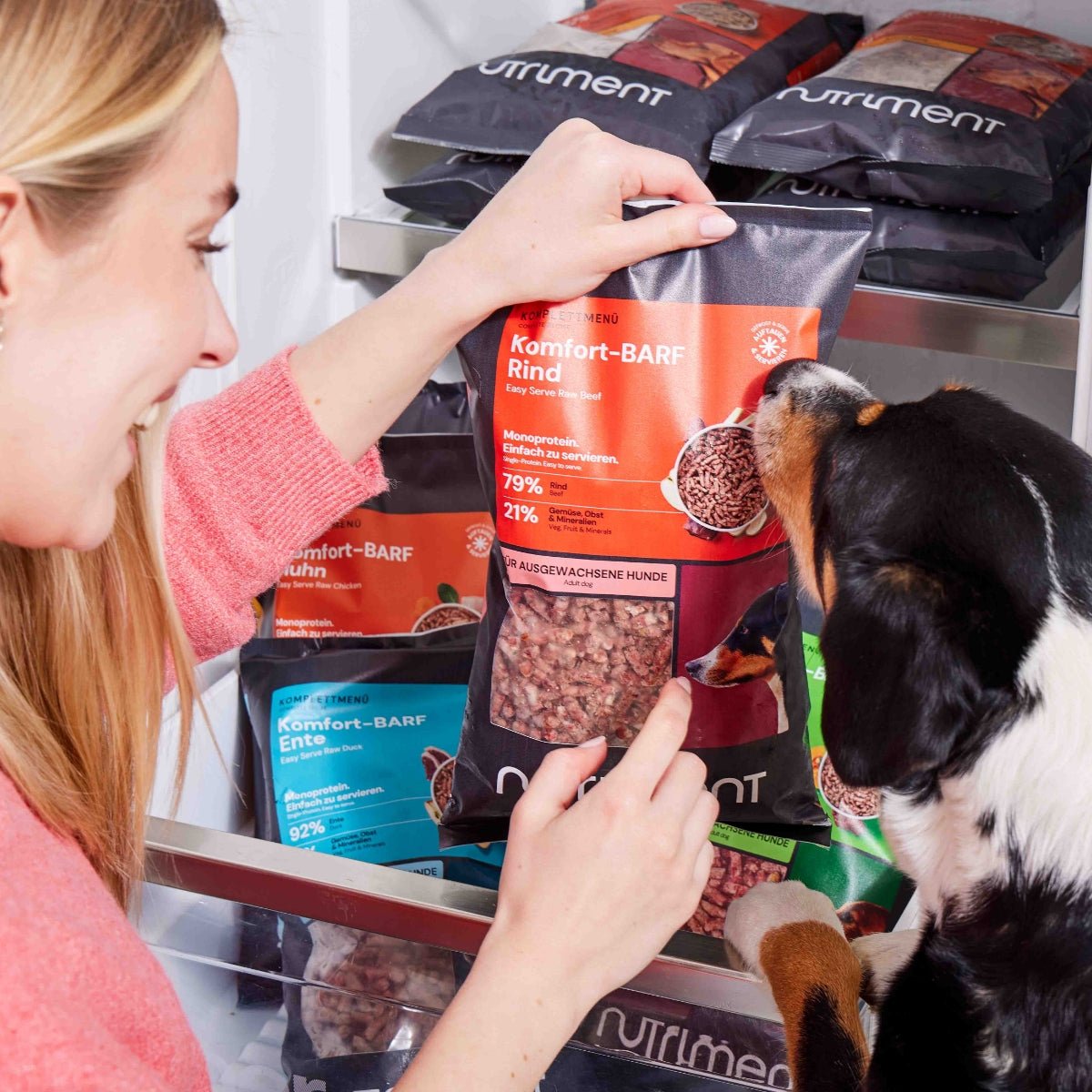 Komfort-BARF Menü Lamm Kürbis Chicorée natürliches getreidefreies Hundefutter