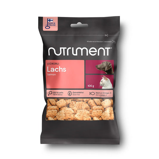 Leckerli Lachs natürlicher Snack mit 93% Lachs für Hunde und Katzen, getreidefrei und reich an Omega-3