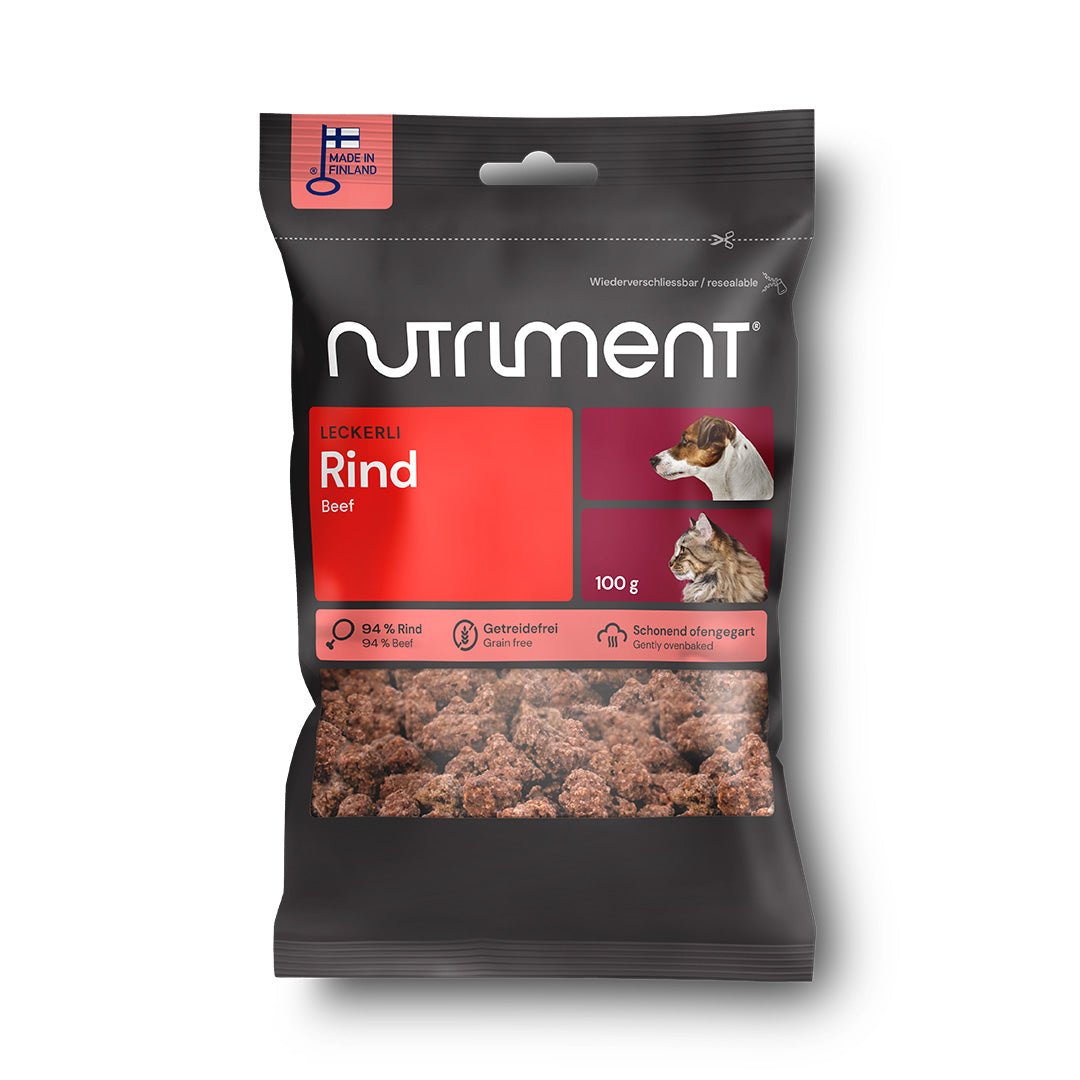 Leckere natürliche Rinderleckerlis als Belohnung für Hunde