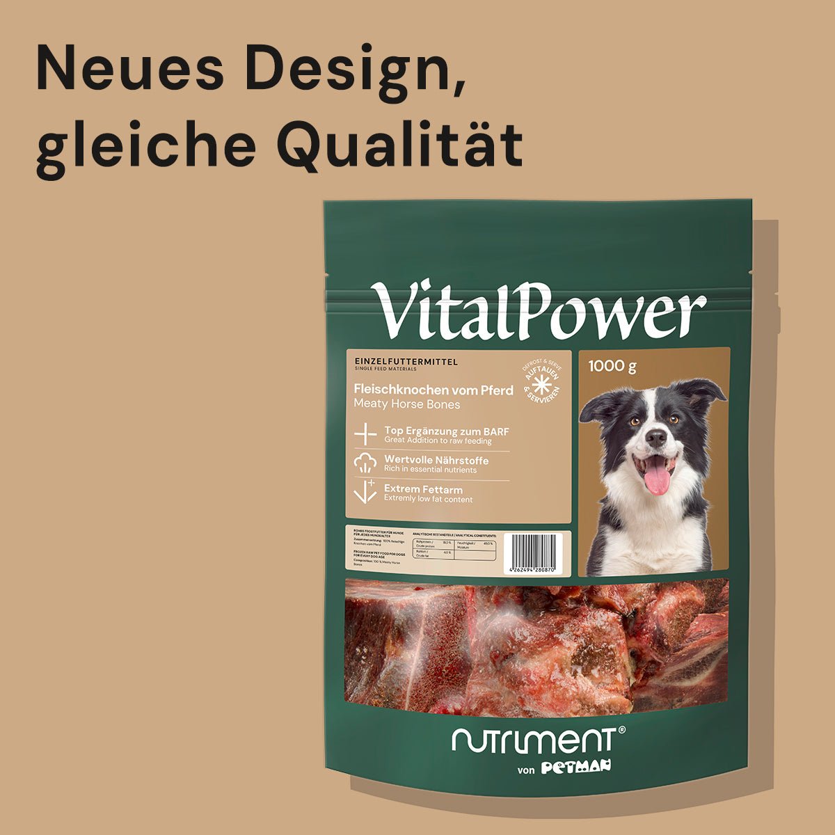 VitalPower Fleischknochen vom Pferd 1000 g