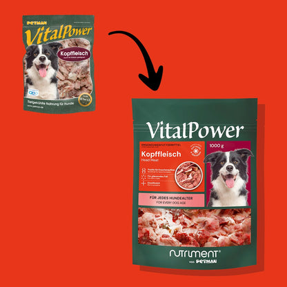 VitalPower Kopffleisch 1000 g (MHD 07/26)