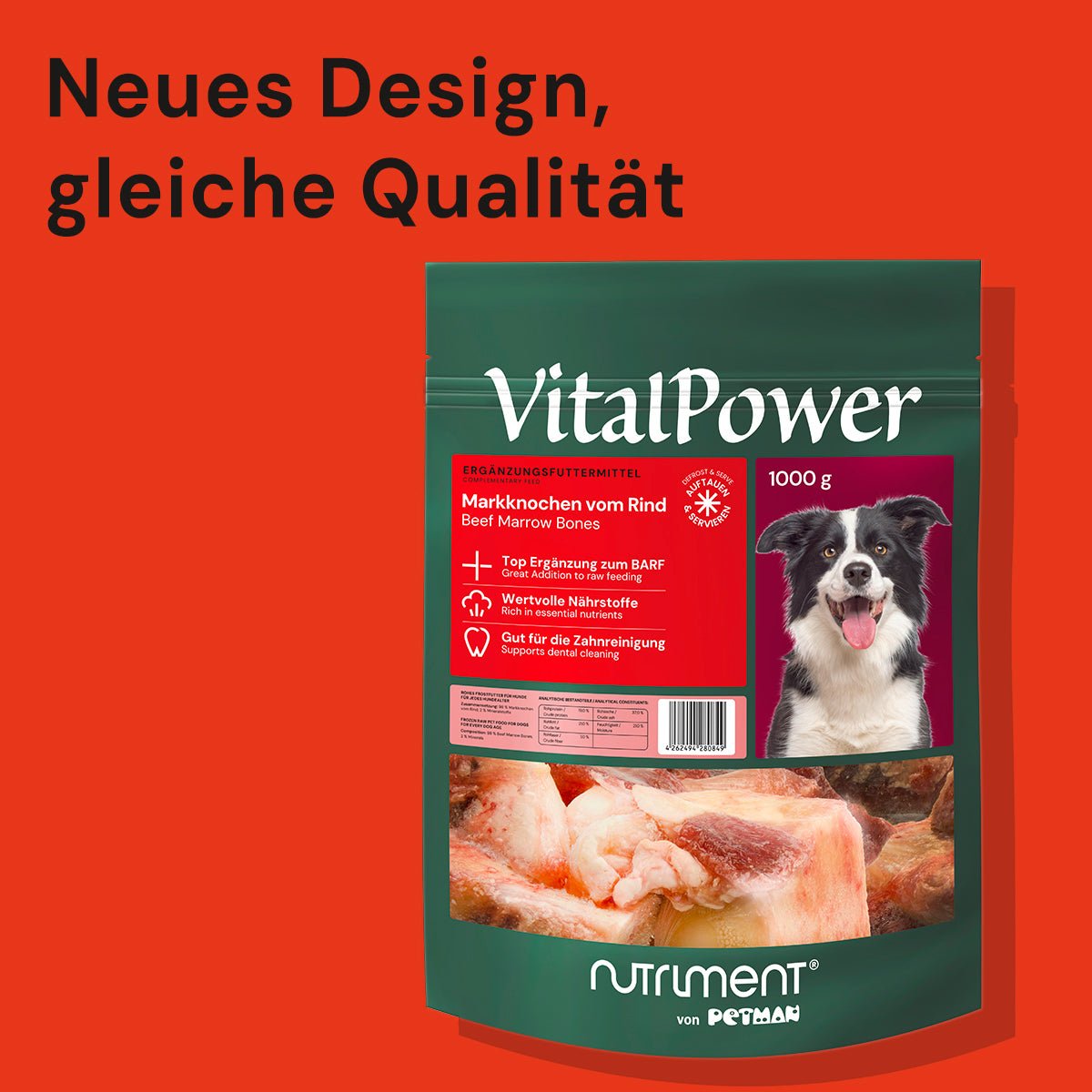 VitalPower Markknochen vom Rind 1000 g